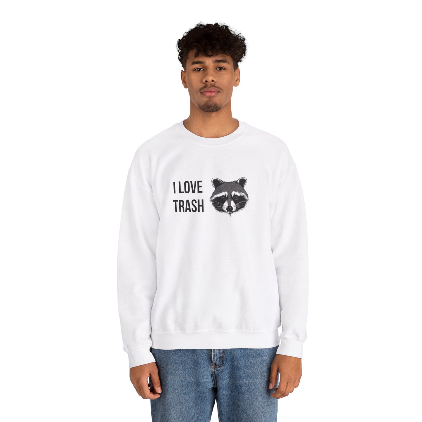 I Love Trash Waschbär Sweatshirt Unisex
