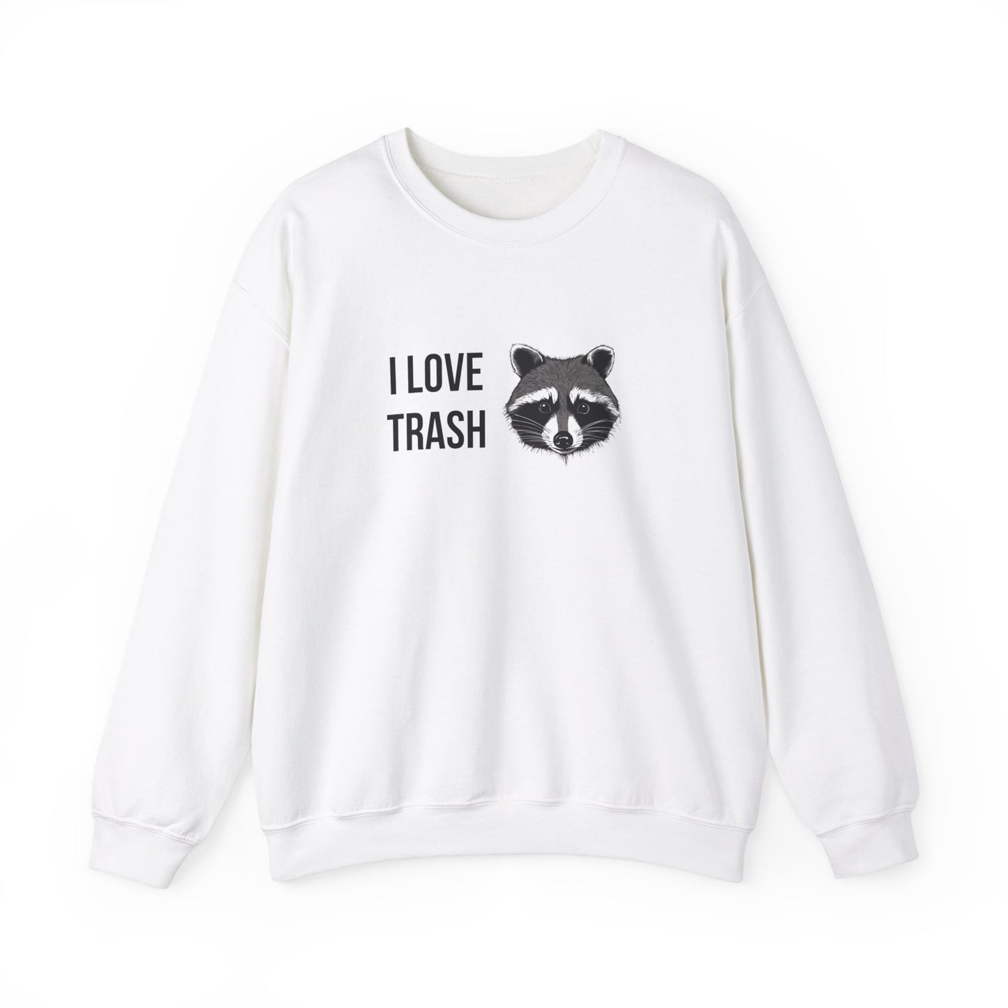 I Love Trash Waschbär Sweatshirt Unisex