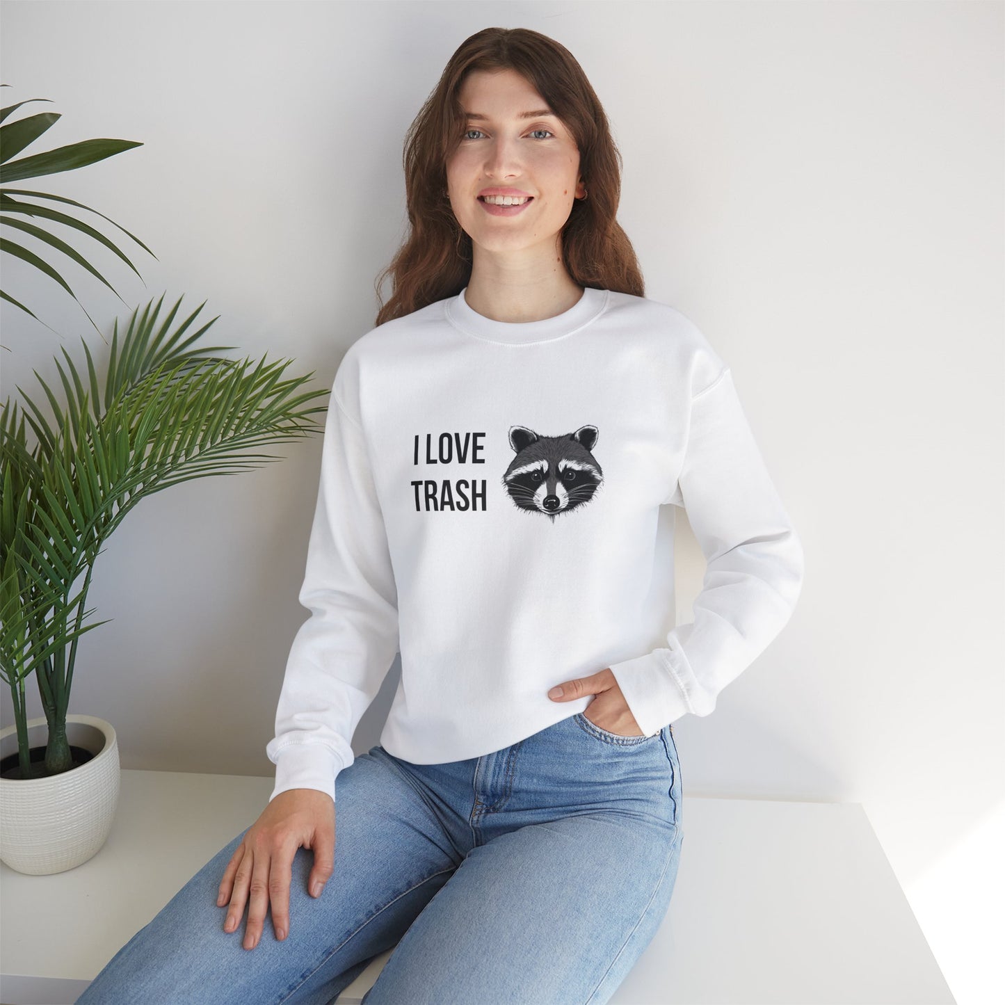 I Love Trash Waschbär Sweatshirt Unisex