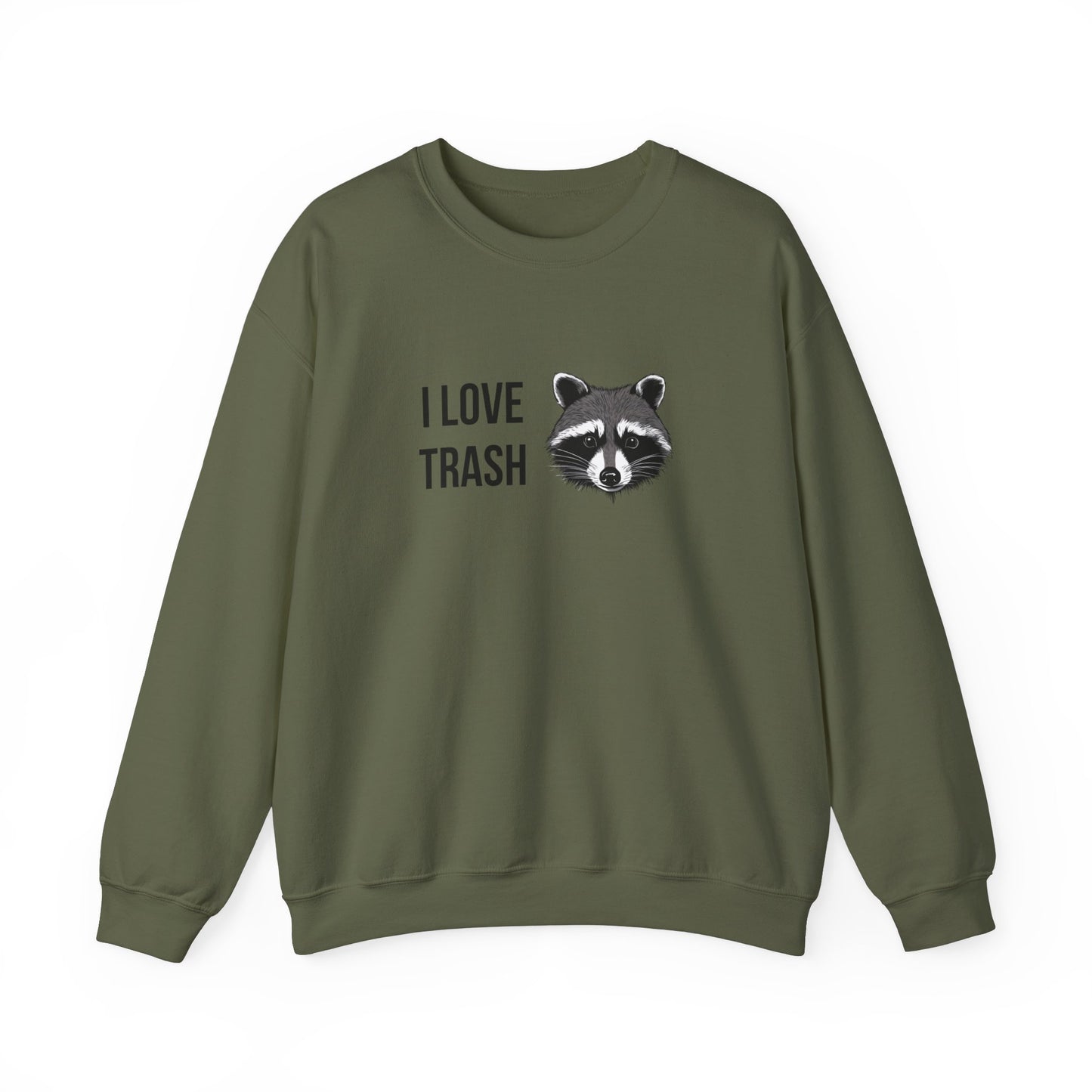 I Love Trash Waschbär Sweatshirt Unisex
